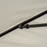 Outsunny Ombrellone da Giardino Rettangolare e Regolabile con Palo in Alluminio, 2x1.3x2.5 m, Beige(m-9)