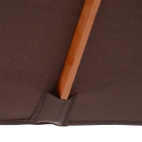 Outsunny Parasol de jardin extérieur Parasol rectangulaire inclinable bois polyester haute densité 2L x 1,5l x 2,3H m chocolat(m-7)