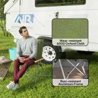 Outsunny Portable Padded Camping Chair, with Bag - Green(m-5)