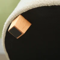 HOMCOM Runder Sitzhocker mit Stauraum, Deckel und Holzbeinen, Fußhocker für Wohnzimmer, Flur, Schlafzimmer, Cremeweiß(m-9)