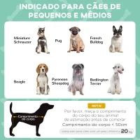 PawHut Cama para Cães Elevada com Toldo para Cães Médios com Estrutura de Aço e Bolsa de Transporte 76x61x69,5 cm Cinza Claro(m-4)