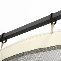 Outsunny Plasa de Tantari pentru Corturi cu Perdele de Rezerva Universale cu Balamale, 335x207cm - Negru / Bej(m-7)