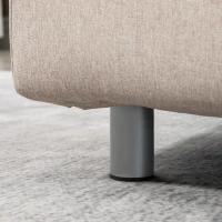 HOMCOM Canapea Extensibila 2 Locuri – Material Crem cu 4 Perne(m-8)