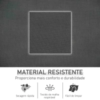 Outsunny Espreguiçadeira Baloiço de Exterior com Apoio de Cabeça Acolchoado e Bolso Lateral 150x62x88 cm Preto(m-5)