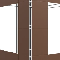 Outsunny Laterales para Carpa de Repuesto de Tela Oxford 2 Paneles de 295x195 cm con 1 Ventana para Carpas de 6x3 m 3x3 m Marrón(m-9)