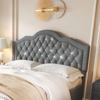 Upholstered Double Bed with Hydraulic Lift Storage, Diamond-Textured Velvet and Iron Frame, 198.5L x 146W x 116H cm, Gray(m-8)