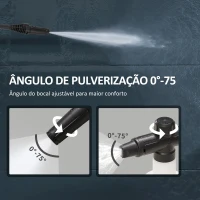 DURHAND Lavadora de Alta Pressão 1800W Caudal de 510 L/h com Bomba de Alumínio Paragem Automática Pressão de 150 Bar Verde e Preto(m-5)