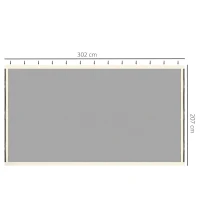 Outsunny Plasa de Tantari pentru Corturi cu Perdele de Rezerva Universale cu Balamale, 302x207cm - Negru / Bej(m-3)