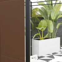 Outsunny Laterales para Carpa de Repuesto de Tela Oxford 2 Paneles de 295x195 cm con 1 Ventana para Carpas de 6x3 m 3x3 m Marrón(m-7)