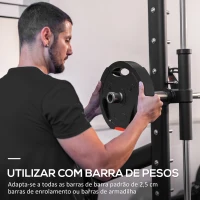 SPORTNOW Conjunto de Discos de Pesos de 4 Peças Discos de Pesos 2x10 kg e 2x5 kg com Orifícios de 2,5 cm Preto(m-5)