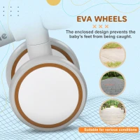 AIYAPLAY Kids Balance Bike for 1-3 Years Old with Adjustable Seat, Silent Wheels, White(m-7)