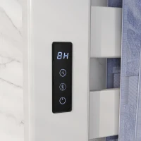 HOMCOM Toallero Eléctrico de Pared para Baño con 4 Barras Calentamiento Rápido Wi-Fi y Pantalla Táctil 47,5x9,5x49 cm Blanco(m-9)