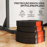 SPORTNOW Conjunto de Discos de Pesos de 4 Peças Discos de Pesos 2x10 kg e 2x5 kg com Orifícios de 2,5 cm Preto(m-6)