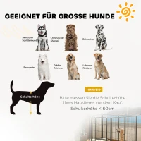 PawHut Puppyren 8-Vormig met Deur en Grondpinnen, Flexibel en Opvouwbaar 100cm Hoog(m-7)