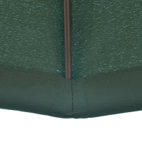 Outsunny Chapéu de Sol de Jardim Ø2,5x2,4 m com Manivela Manual Mastro Flexível Impermeável e 18 Hastes para Exterior Verde(m-9)