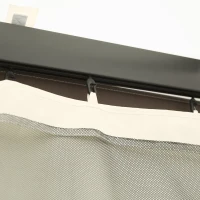 Outsunny Plasa de Tantari pentru Corturi cu Perdele de Rezerva Universale cu Balamale, 302x207cm - Negru / Bej(m-13)