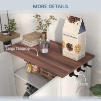 PawHut Pet Feeding Station with Raised Dog Bowls, Adjustable Panel, Hooks, White(m-7)