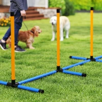 PawHut Agility Set voor Honden 9-delig - Complete Behendigheidstraining Kit voor Spel en Training(m-9)