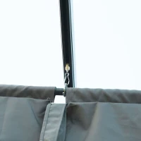 Outsunny Pérgola 3x2m Pérgola de Jardim com Teto Retrátil de Poliéster com Revestimento Resistente para Celebrações Festas Casamento Cinza(m-9)