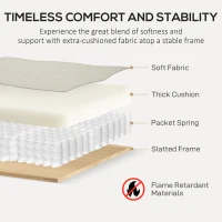 HOMCOM 3 Seater Sofa, Modern Fabric Sofa Couch with Spring Cushion, Rubber Wood Legs, 191cm Upholstered Settee for Living Room, Bedroom, Home Office, Guest Room, Cream White(m-5)