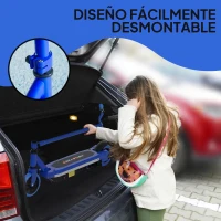 AIYAPLAY Patinete Eléctrico para Niños con Luces LED Acelerador de Pulgar y Ruedas sin Pinchazos Velocidad de hasta 10 km/h Azul(m-7)