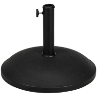 Outsunny Pied de Parasol Rond 25kg Ciment Noir Ø49x37cm
