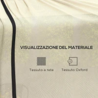 Outsunny Zanzariera per Ombrellone 3x2.3 m Regolabile a Rete Fitta con Apertura a Cerniera, Beige(m-5)