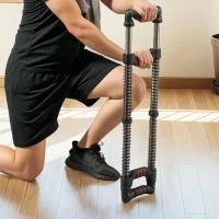 SPORTNOW Expansor de Peito Ajustável Extensor para Musculação com Resistência Ajustável 10-80 kg para Treino  Preto(m-7)