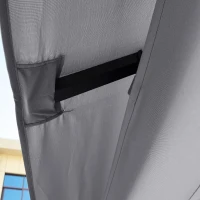 Outsunny 3 x 3(m) Garden Gazebo Patio Party Tent Shelter Outdoor Canopy Double Tier Sun Shade Metal Frame Netting, Light Grey(m-10)