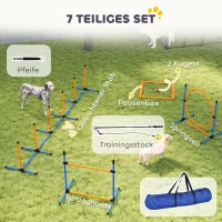PawHut Agility Set voor Honden 9-delig - Complete Behendigheidstraining Kit voor Spel en Training(m-4)