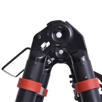 HOMCOM 3.8M Duo Aluminium Ladder w/ Tool Holder Herringbone Deployed Extendable DIY w/ 12 Non-Slip Steps, Red(m-6)