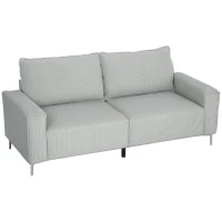 HOMCOM Three-Seater Corduroy - Light Grey(m-11)