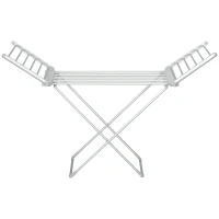 HOMCOM Wäscheständer mit Heizfunktion, 45-55 ℃, zusammenklappbar, 144L x 53B x 96H cm(m-1)