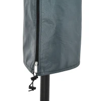 Outsunny Housse de Protection imperméable pour Parasol Droit avec Fermeture éclair et Cordon de Serrage Gris(m-9)
