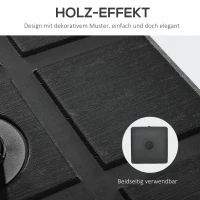 Outsunny Sonnenschirmständer bis 40 kg befüllbar Schirmständer mit Griff, Quadratisch Schirmhalter Schwarz(m-7)