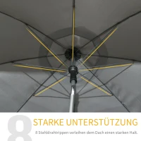 Outsunny Parasol plażowy, Parasol z ochroną UV50+ z otworami wentylacyjnymi, regulowana pochyłość, Ø1,80, Niebieski(m-6)