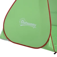 Outsunny Tenda da Spiaggia Pop Up con Protezione UV 30+ e Borsa di Trasporto, 200x150x119 cm, Verde(m-7)
