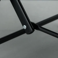 Outsunny Sonnenliege klappbar Gartenliege mit Kissen Schwerelosigkeit Liegestuhl mit 9-Fach verstellbare Rückenlehne Gartenstuhl bis 150 kg belastbar, für Garten Urlaub Outdoor Strand Pool, Schwarz(m-10)