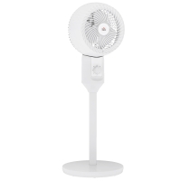 HOMCOM 9" Pedestal Fan, 70° Oscillation 90° Vertical Tilt Oscillating Air Circulator with 3 Speeds, Standing Fan for Home Office, Bedroom, White