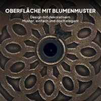 Outsunny Sonnenschirmständer aus Beton, Schirmständer mit Rolle, Rund Schirmhalter Ständer für Sonnenschirm 34/38/48mm(m-7)