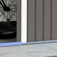 Outsunny Casuta Gradina Gri 277×191×192 cm – Din Lamiera de Fier(m-9)