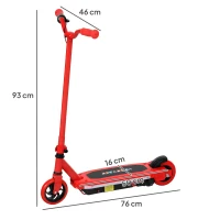 AIYAPLAY Patinete Eléctrico para Niños con Luces LED Acelerador de Pulgar y Ruedas sin Pinchazos Velocidad de hasta 10 km/h Rojo(m-3)