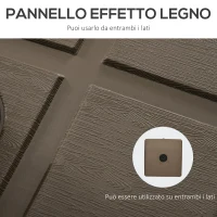 Outsunny Base per Ombrellone da Giardino Riempibile con Maniglia in HDPE e Acciaio, 49x49x36.5 cm, Marrone(m-7)