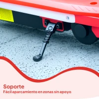 AIYAPLAY Patinete Eléctrico para Niños con Luces LED Acelerador de Pulgar y Ruedas sin Pinchazos Velocidad de hasta 10 km/h Rojo(m-8)
