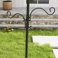 PawHut Vogelvoederstation, Buiten Voederautomaat, 4 Haken, Staal, Zwart(m-8)