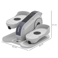 SPORTNOW Under Desk Elliptical Machine, Seated Pedal Exerciser, Mini Electric Elliptical Machine for Seniors with LCD Monitor, Remote Control and 10 Adjustable Speed, Quiet & Portable, White(m-3)