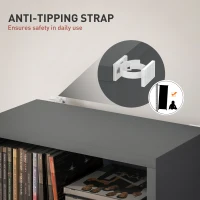 HOMCOM 260 Narrow CD Storage Unit - Grey(m-6)