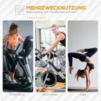 HOMCOM Mata ochronna antypoślizgowa pod sprzęt fitness 4 mm grubości 200x100 cm Czarna(m-6)