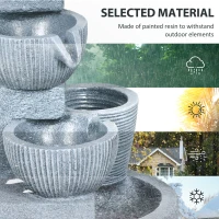 Outsunny Solar Powered Outdoor Water Fountain - Dark Grey(m-7)