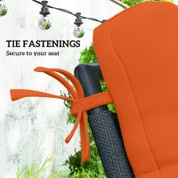 Outsunny Set of Two Padded Outdoor Seat Cushions - Orange(m-5)